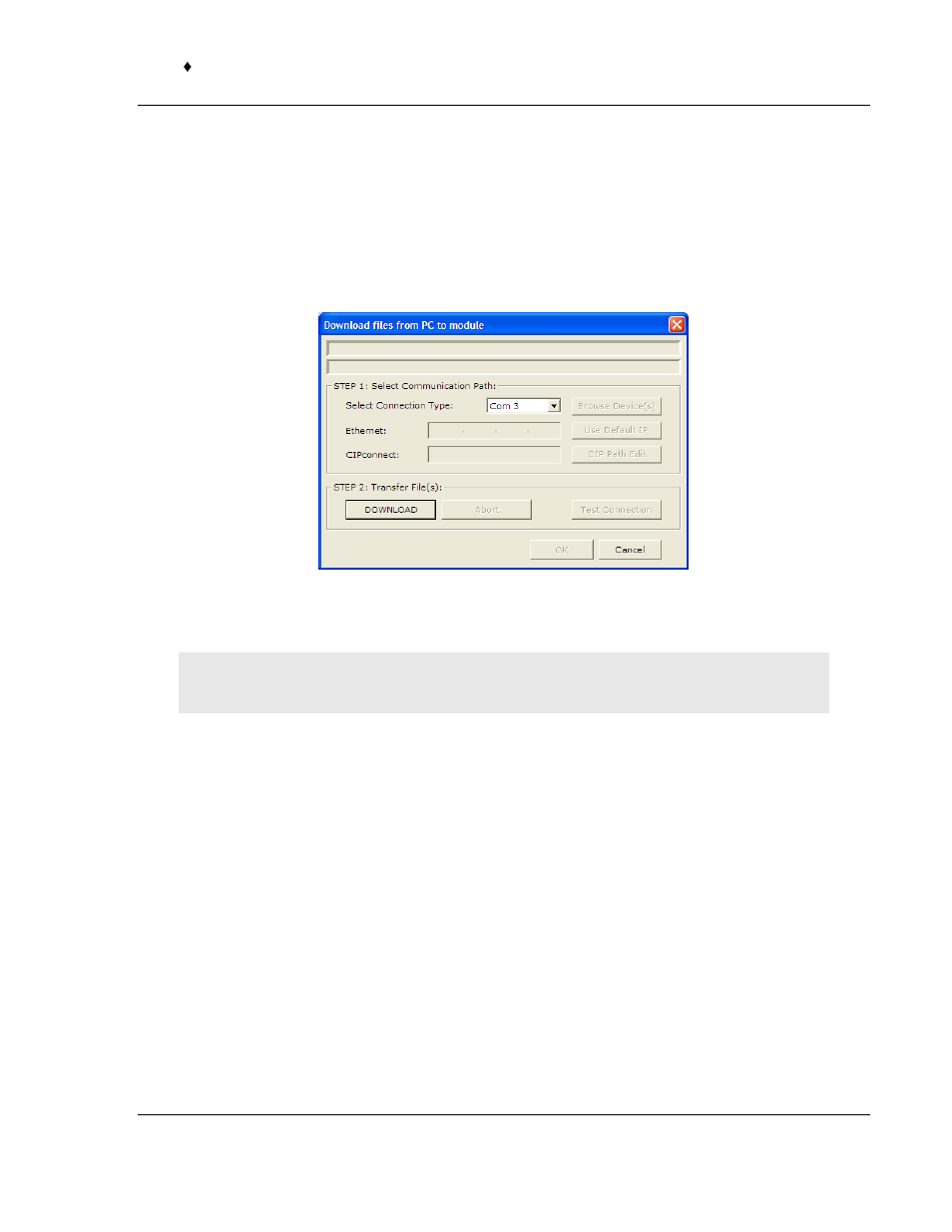 Downloading a file from pc to the module | ProSoft Technology 5201-MNET-ASCII User Manual | Page 35 / 78