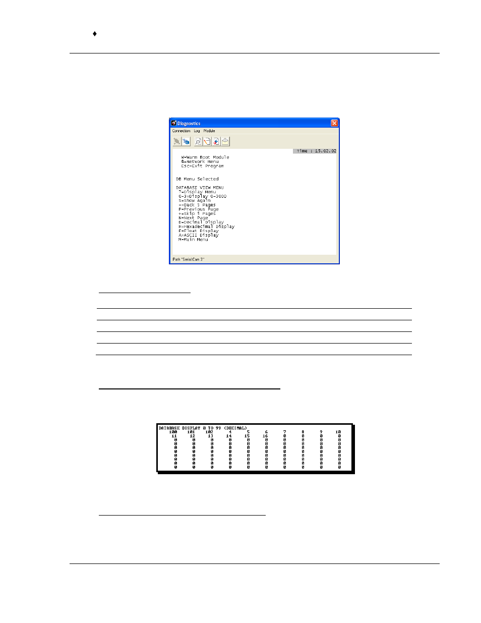 Database view menu | ProSoft Technology 5201-MNET-ASCII User Manual | Page 43 / 78