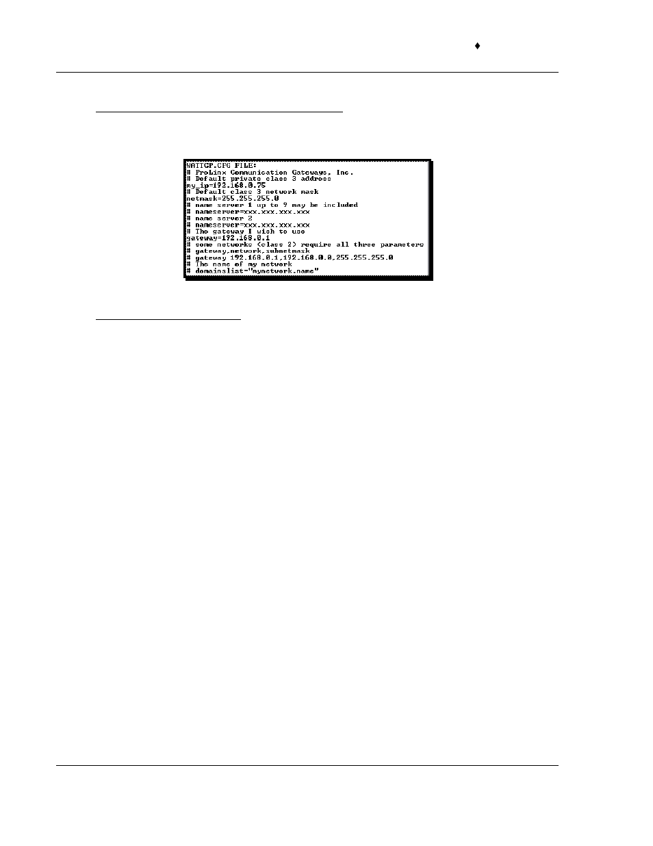 Viewing the wattcp.cfg file on the gateway, Returning to the main menu | ProSoft Technology 5201-MNET-ASCII User Manual | Page 48 / 78