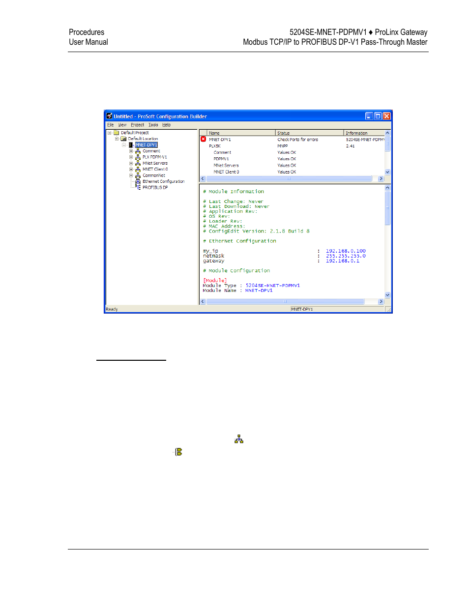 Set module parameters | ProSoft Technology 5204SE-MNET-PDPMV1 User Manual | Page 21 / 235