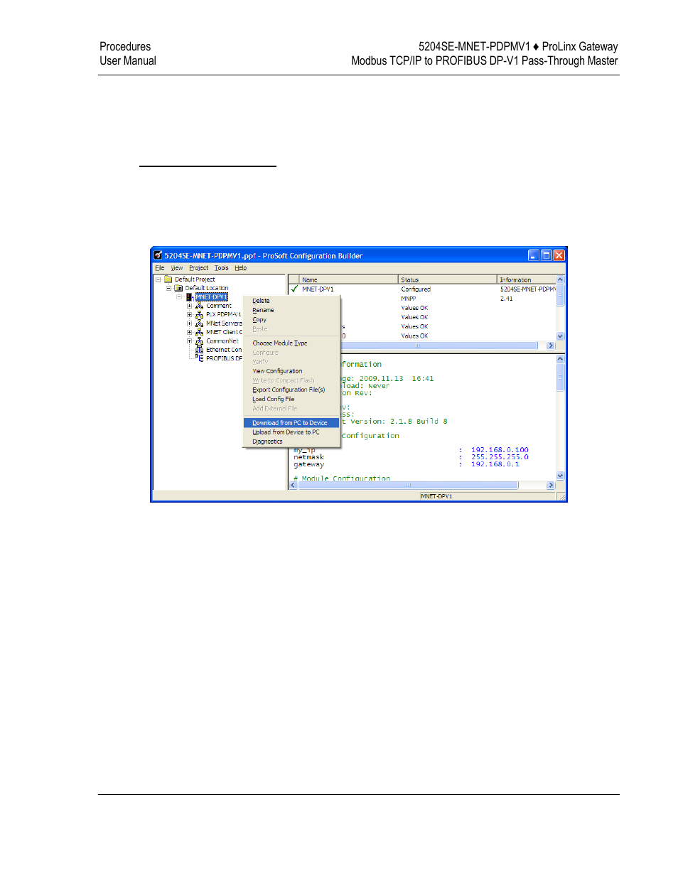 ProSoft Technology 5204SE-MNET-PDPMV1 User Manual | Page 43 / 235