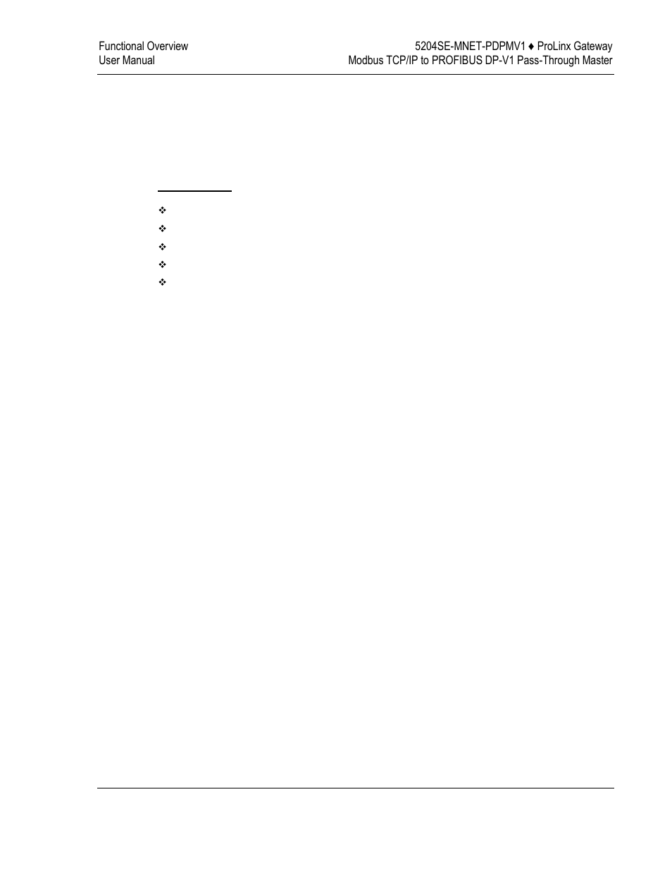 2 functional overview | ProSoft Technology 5204SE-MNET-PDPMV1 User Manual | Page 9 / 235