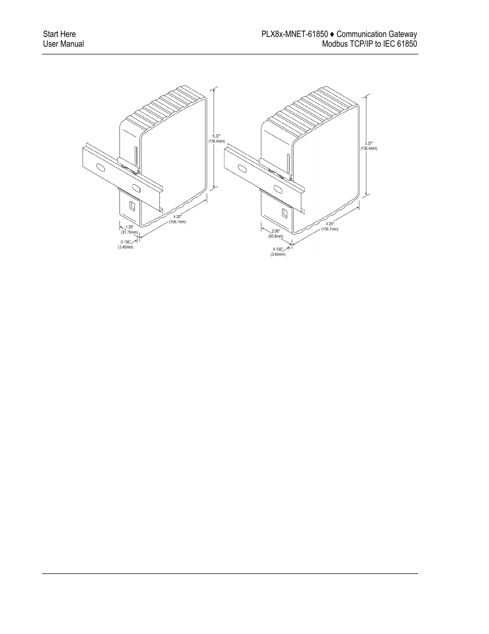 Mounting the gateway on a din-rail | ProSoft Technology PLX8X-MNET-61850 User Manual | Page 16 / 228