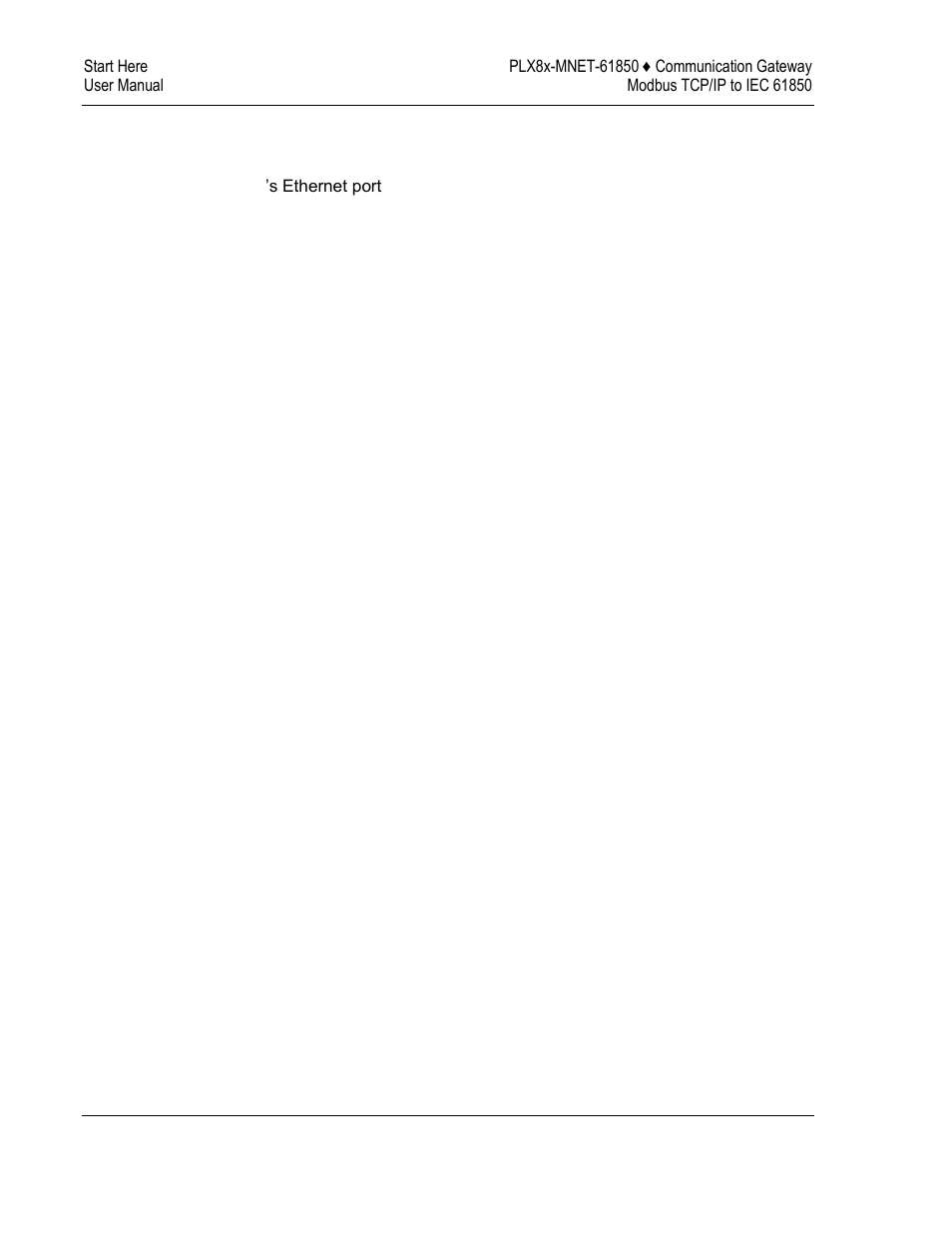 Configuration ethernet port | ProSoft Technology PLX8X-MNET-61850 User Manual | Page 18 / 228