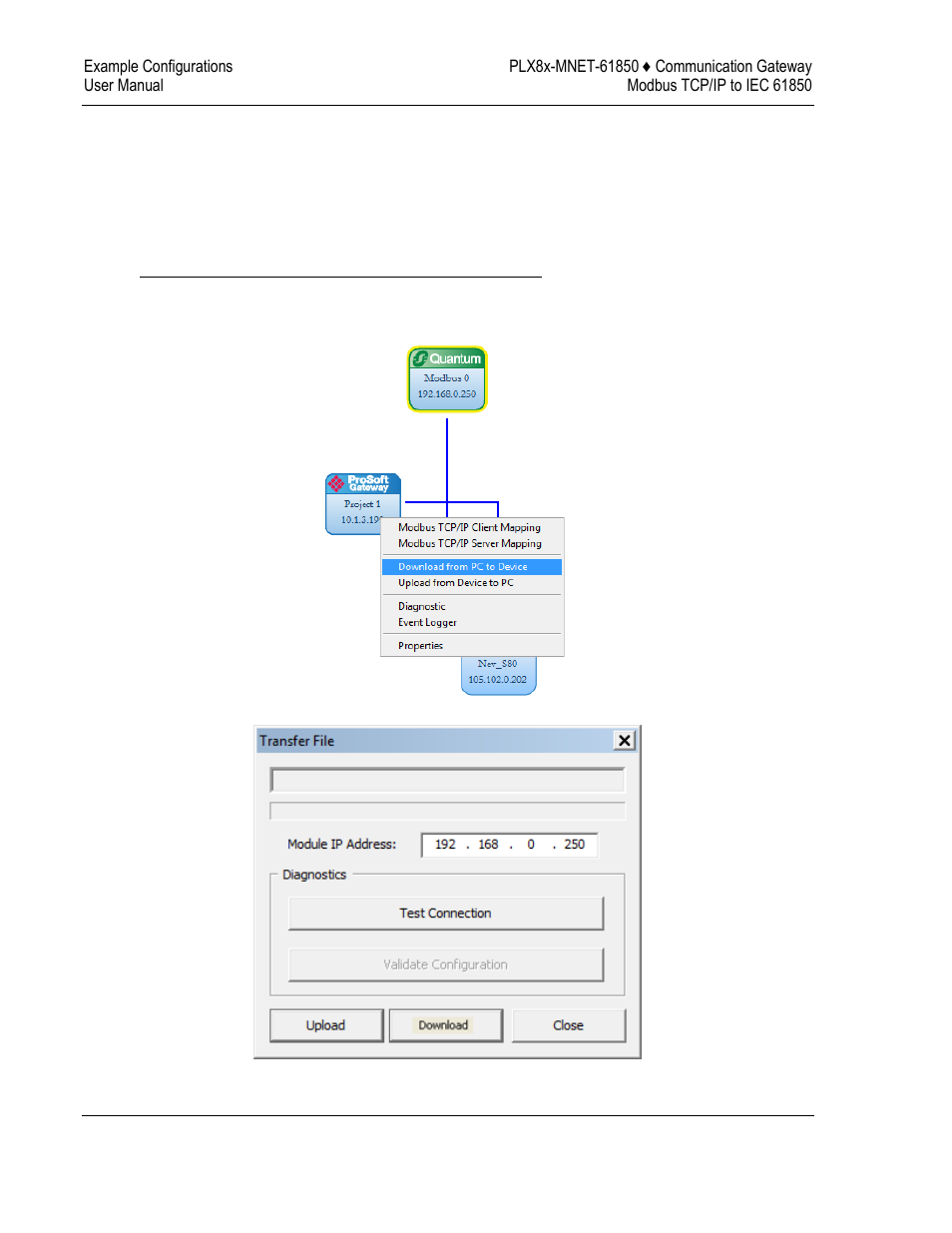 Downloading the configuration file | ProSoft Technology PLX8X-MNET-61850 User Manual | Page 82 / 228