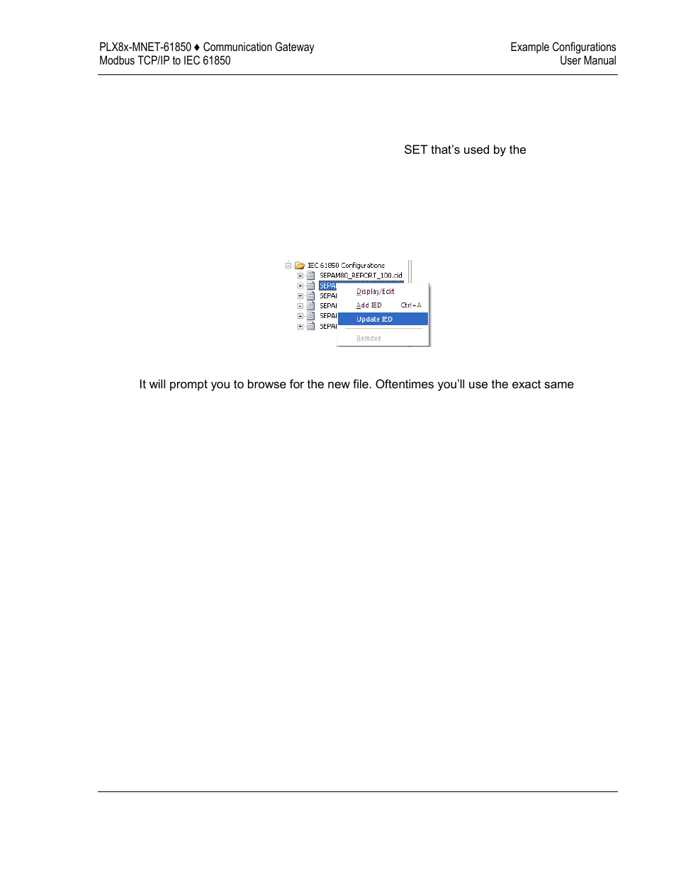 Updating a cid file | ProSoft Technology PLX8X-MNET-61850 User Manual | Page 87 / 228