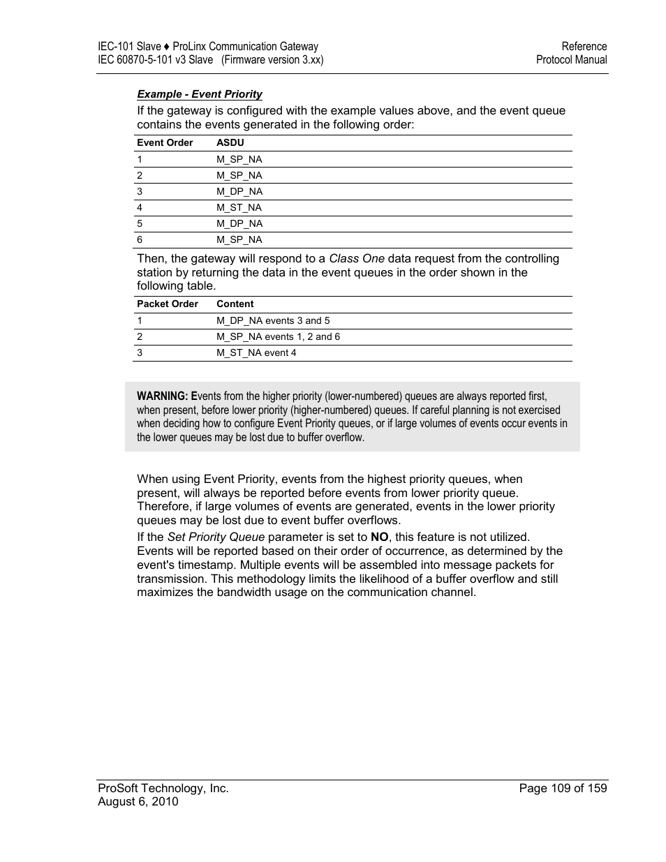 ProSoft Technology 5201-MNET-101S User Manual | Page 109 / 159
