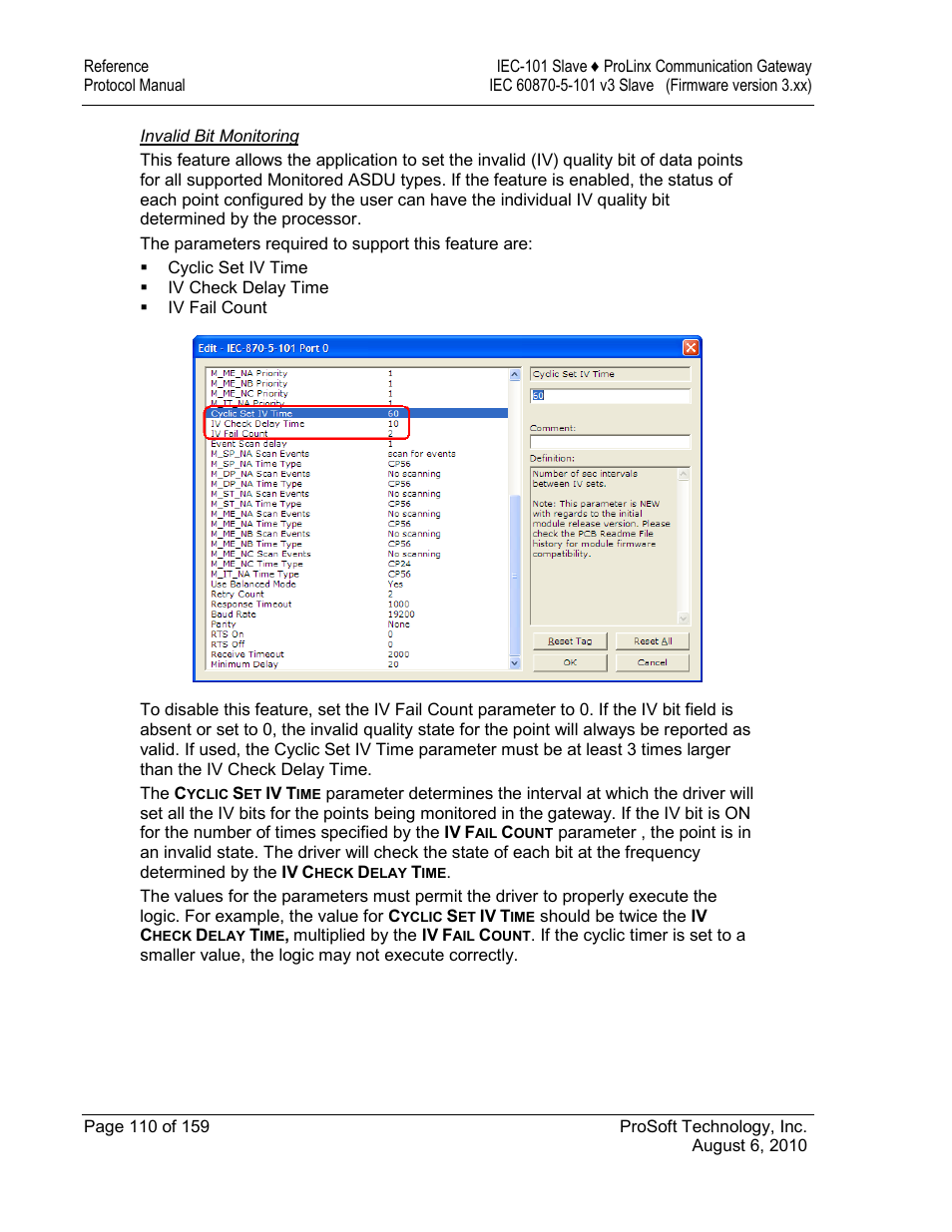 Invalid bit monitoring | ProSoft Technology 5201-MNET-101S User Manual | Page 110 / 159