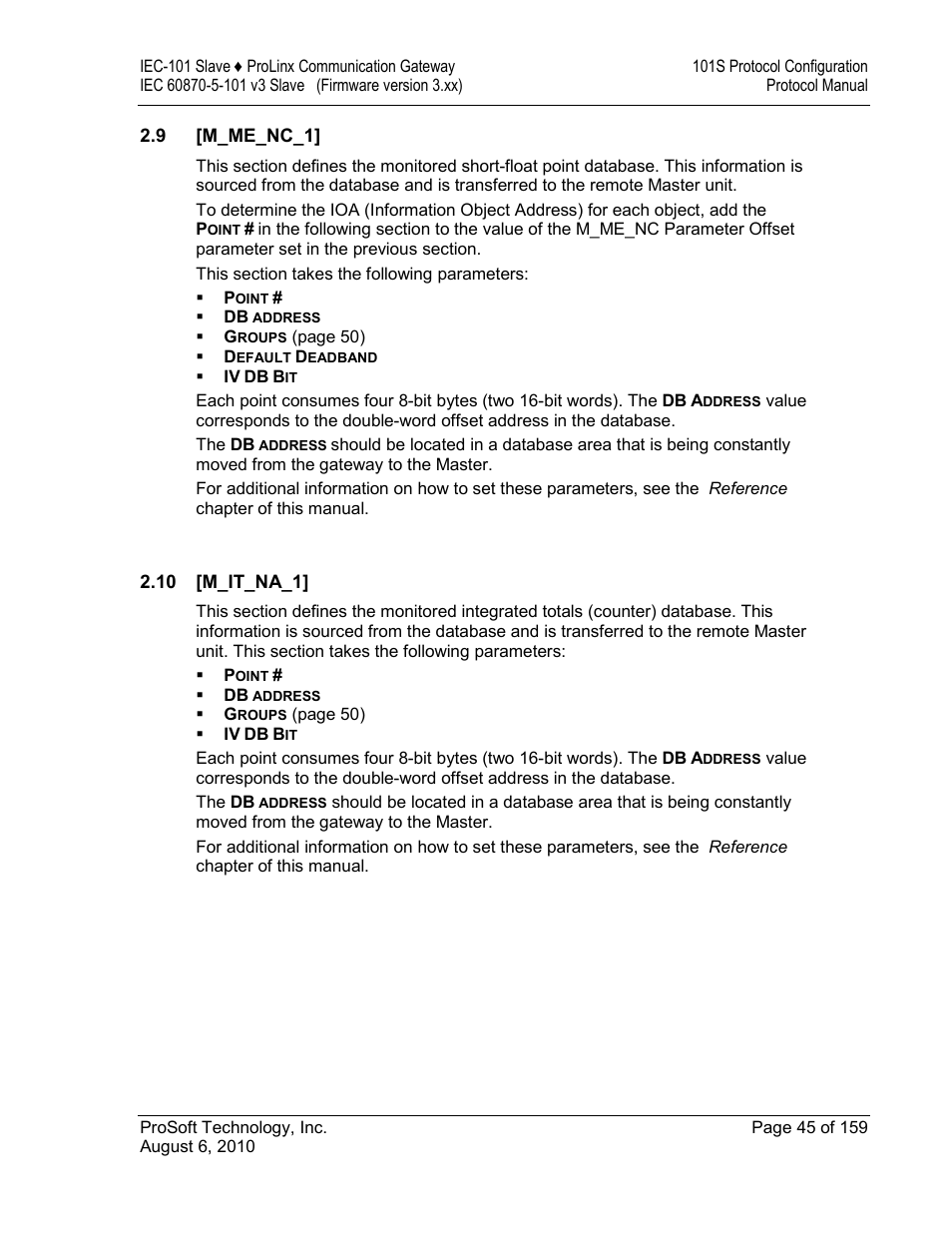 M_me_nc_1, M_it_na_1 | ProSoft Technology 5201-MNET-101S User Manual | Page 45 / 159