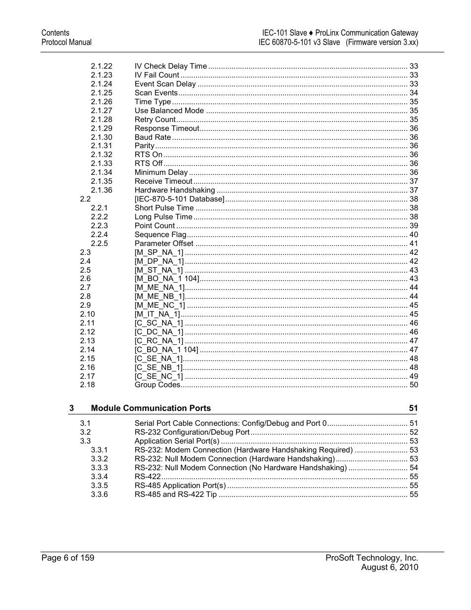 ProSoft Technology 5201-MNET-101S User Manual | Page 6 / 159