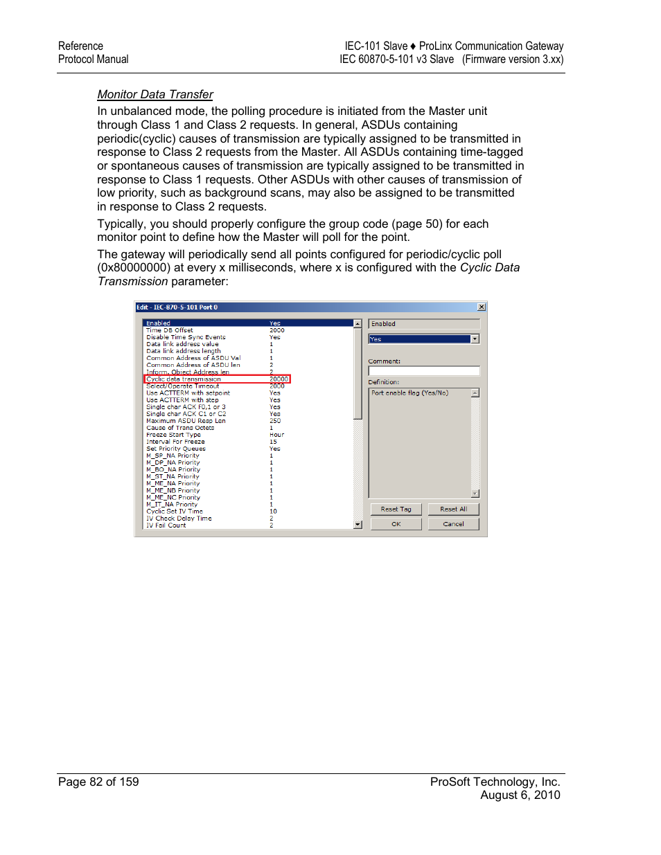 Monitor data transfer | ProSoft Technology 5201-MNET-101S User Manual | Page 82 / 159