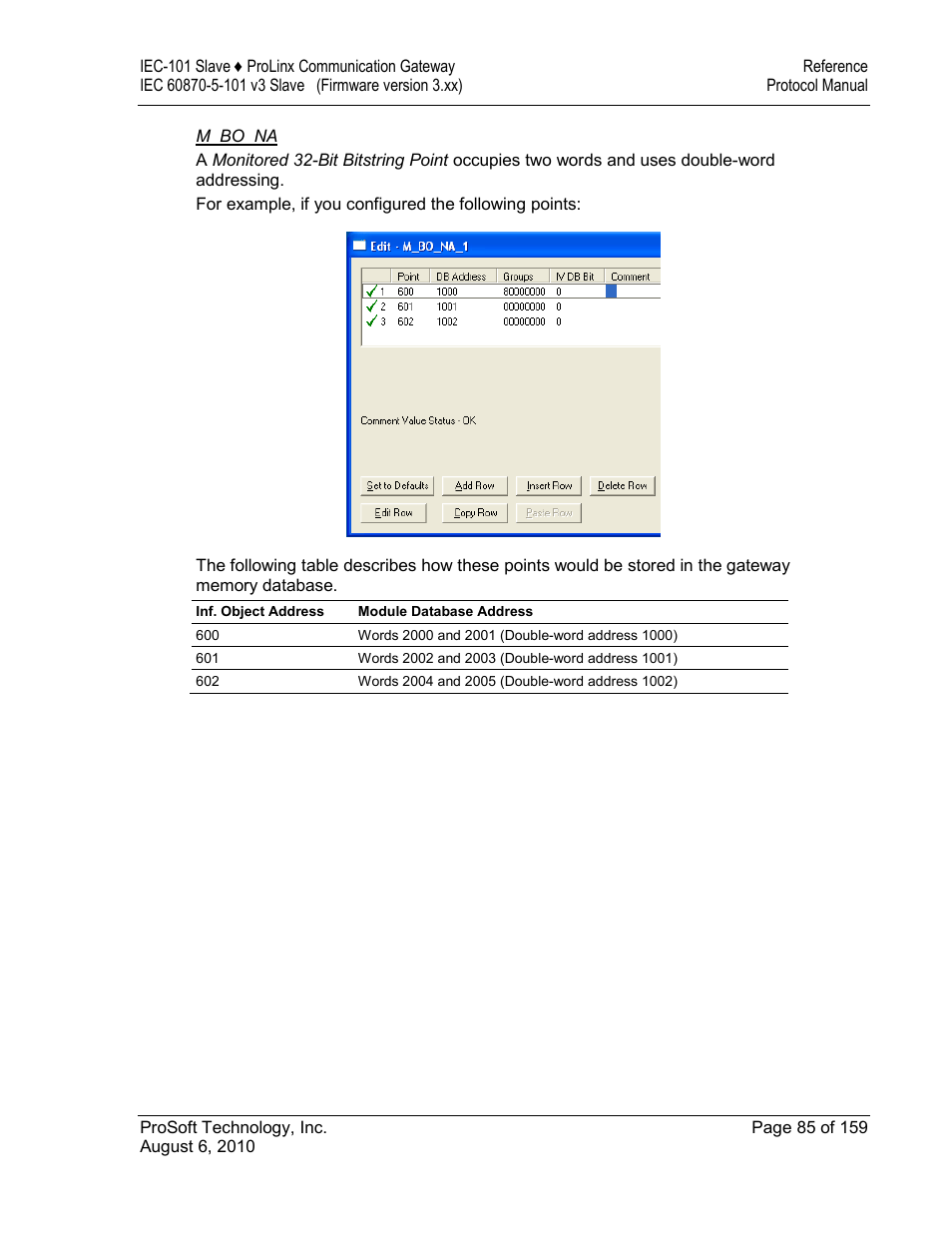 M_bo_na | ProSoft Technology 5201-MNET-101S User Manual | Page 85 / 159