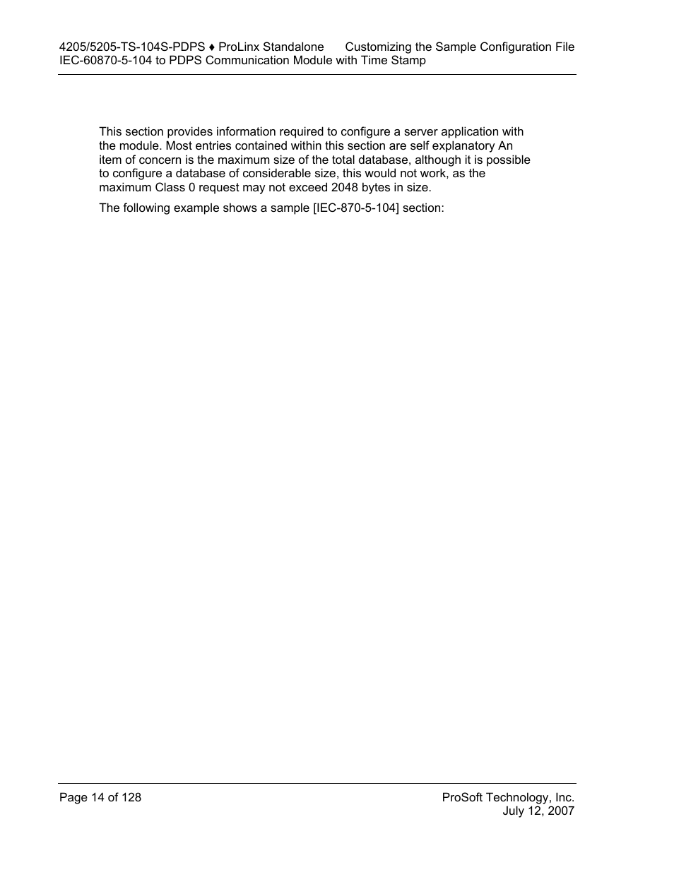 Iec-870-5-104 | ProSoft Technology 5205-104S-PDPS User Manual | Page 14 / 128