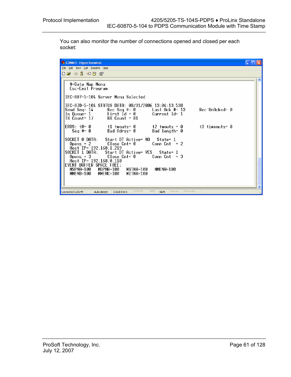 ProSoft Technology 5205-104S-PDPS User Manual | Page 61 / 128