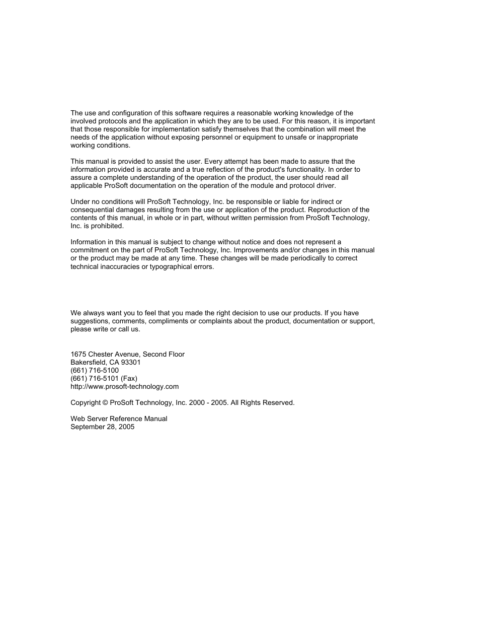 Please read this notice | ProSoft Technology 5201-104S-103M User Manual | Page 2 / 35