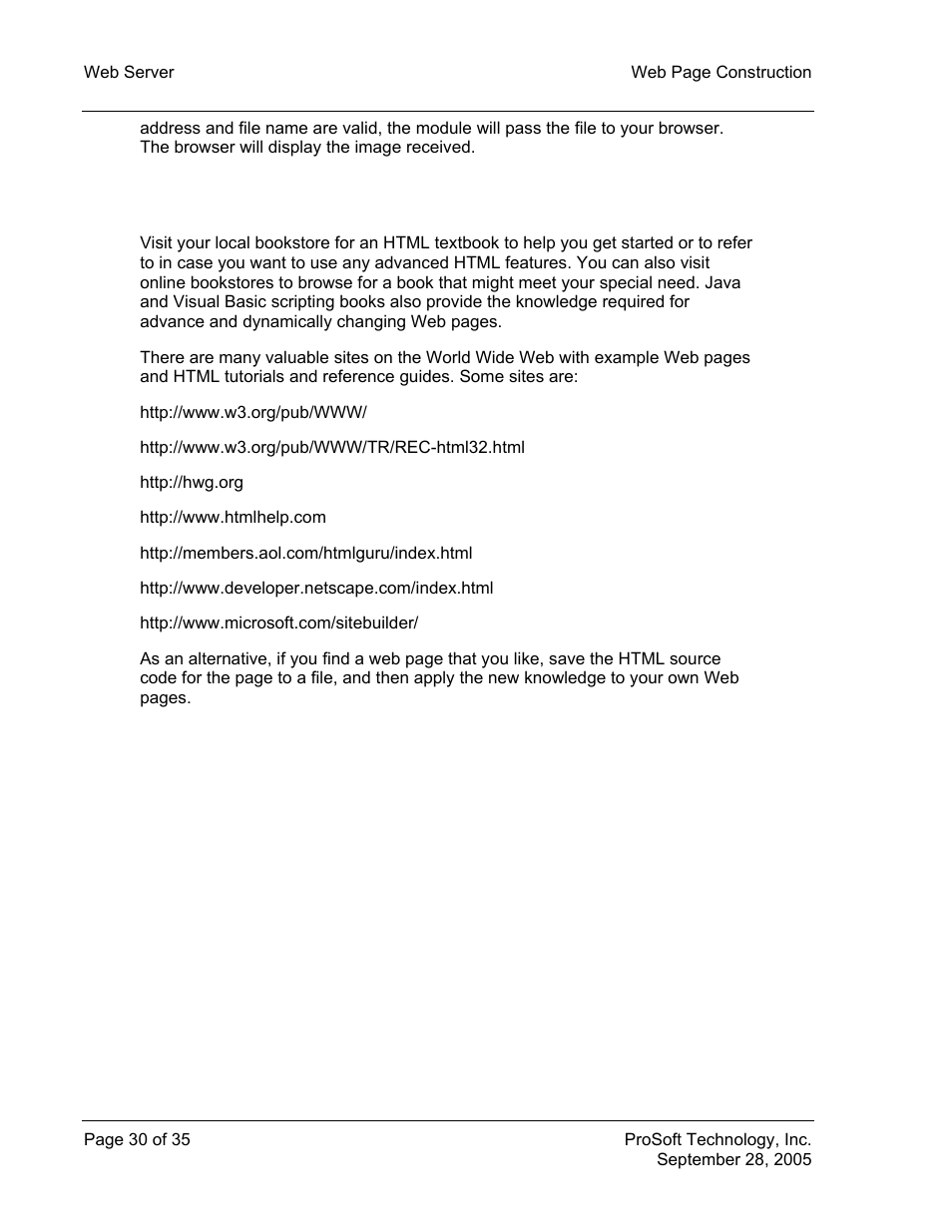 Further reading | ProSoft Technology 5201-104S-103M User Manual | Page 30 / 35