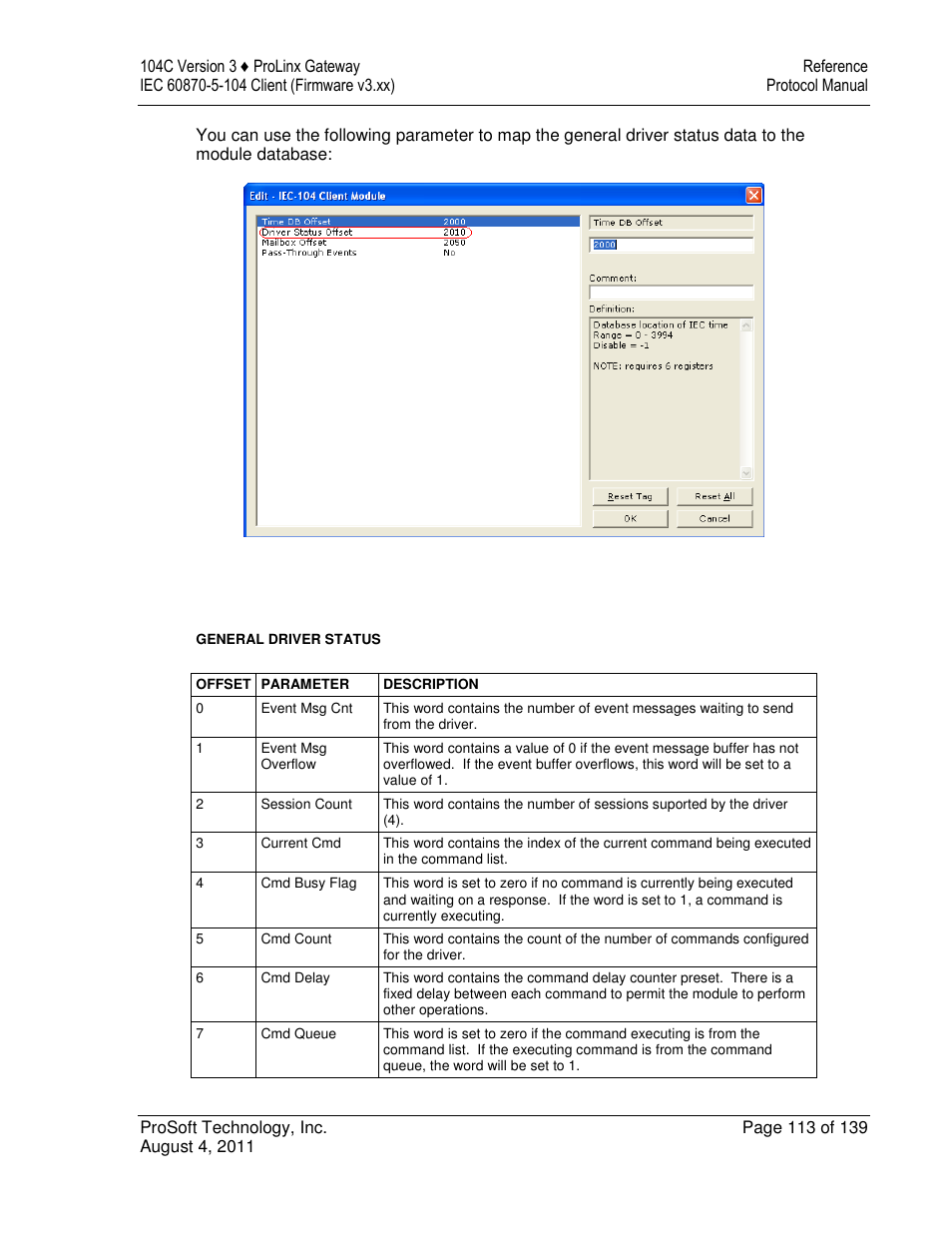 ProSoft Technology 5201-DFNT-104C User Manual | Page 113 / 139