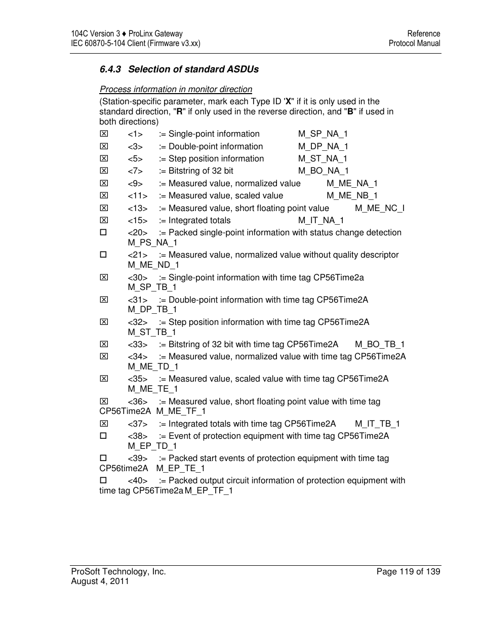 ProSoft Technology 5201-DFNT-104C User Manual | Page 119 / 139