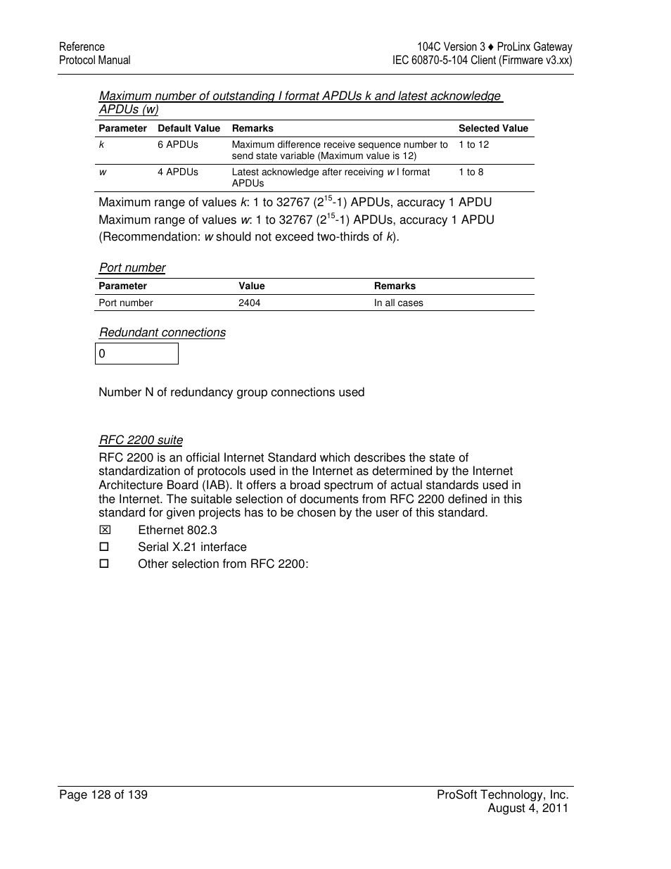 ProSoft Technology 5201-DFNT-104C User Manual | Page 128 / 139