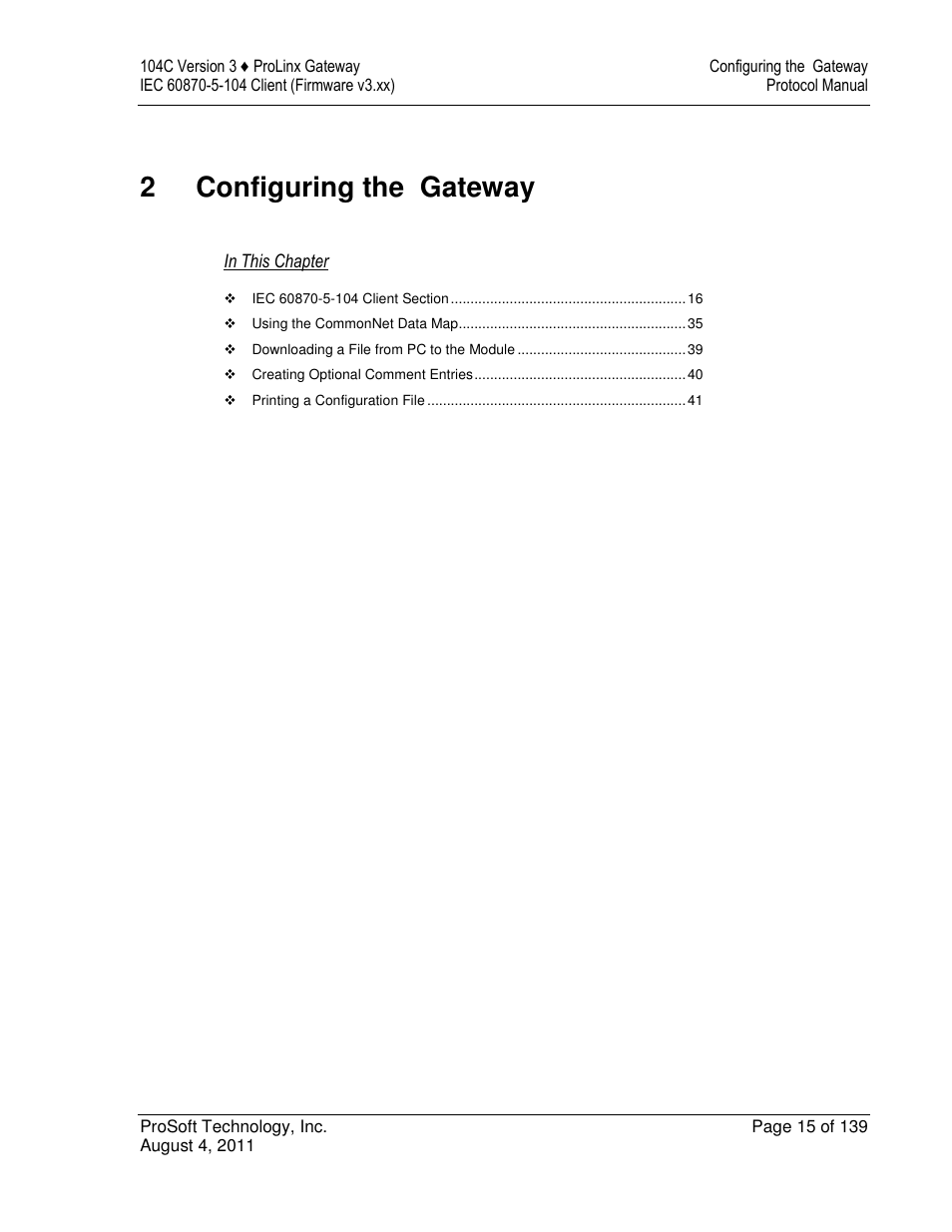 2configuring the gateway | ProSoft Technology 5201-DFNT-104C User Manual | Page 15 / 139