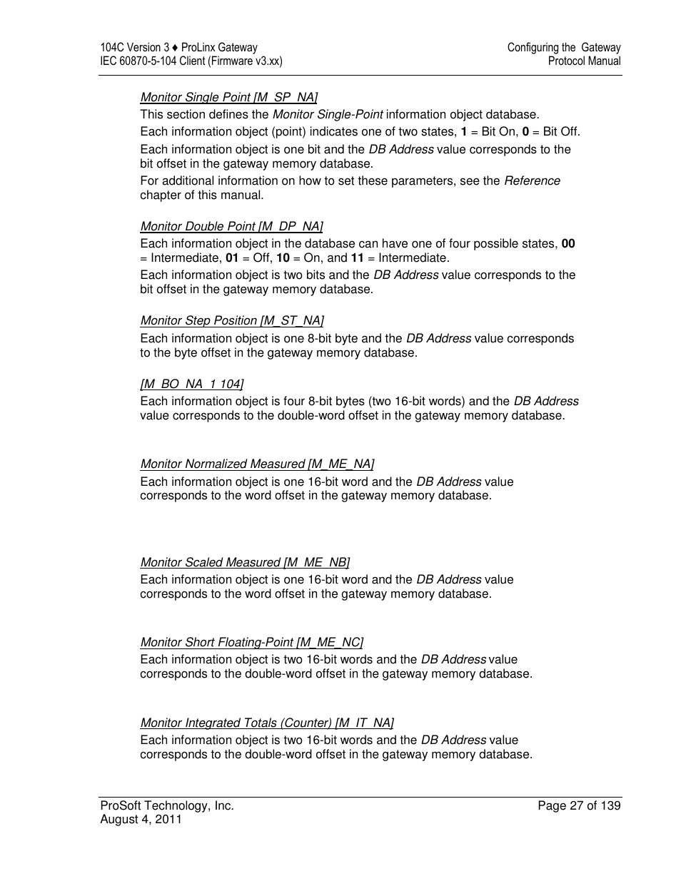 ProSoft Technology 5201-DFNT-104C User Manual | Page 27 / 139