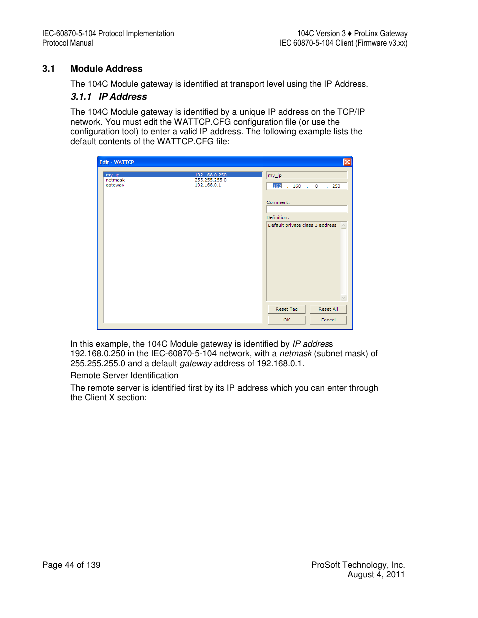 ProSoft Technology 5201-DFNT-104C User Manual | Page 44 / 139