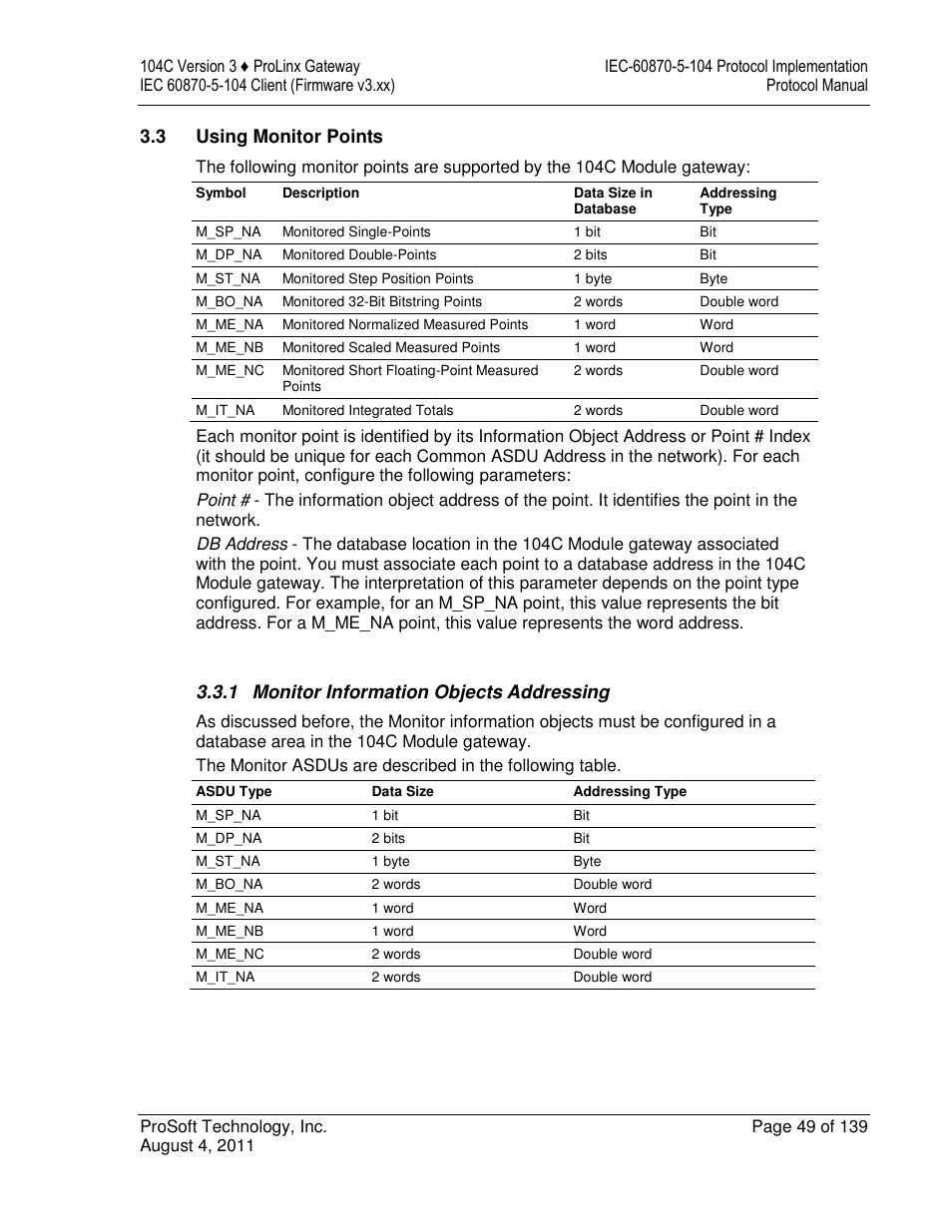 ProSoft Technology 5201-DFNT-104C User Manual | Page 49 / 139