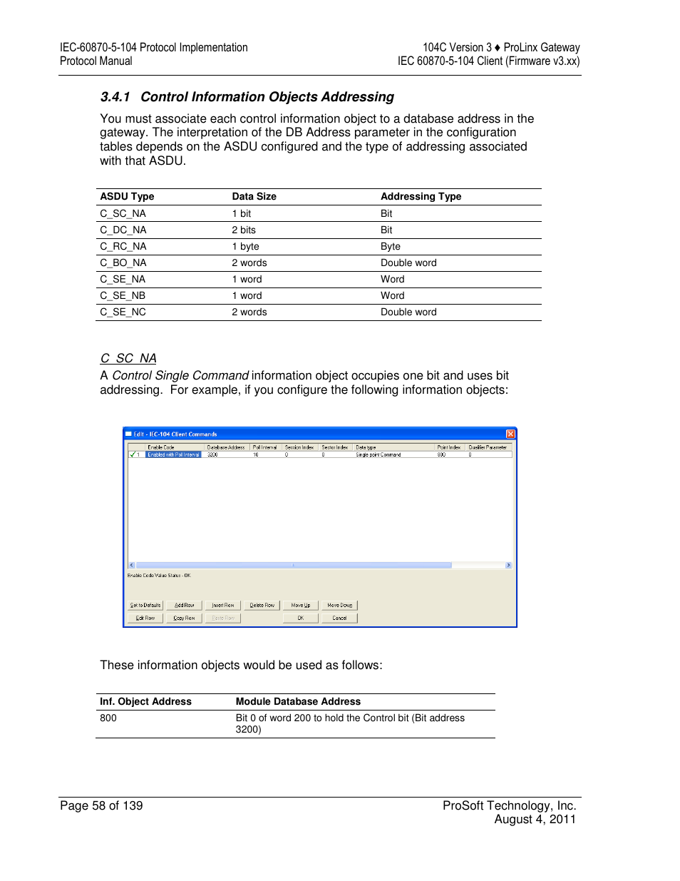 ProSoft Technology 5201-DFNT-104C User Manual | Page 58 / 139