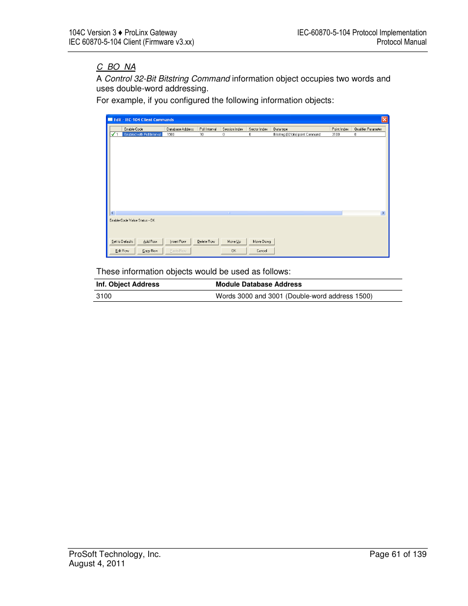 ProSoft Technology 5201-DFNT-104C User Manual | Page 61 / 139