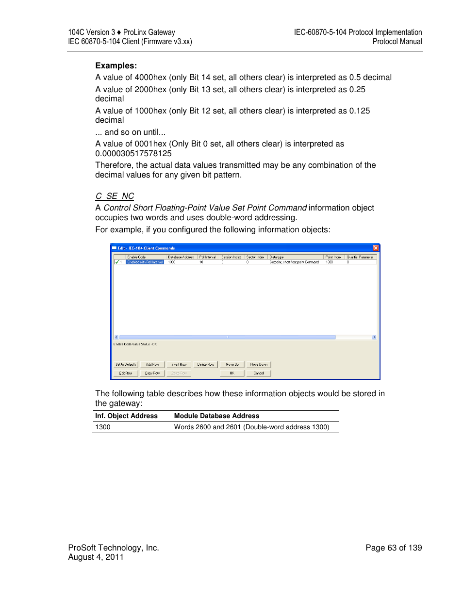 ProSoft Technology 5201-DFNT-104C User Manual | Page 63 / 139