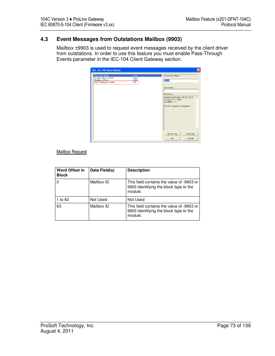 ProSoft Technology 5201-DFNT-104C User Manual | Page 73 / 139