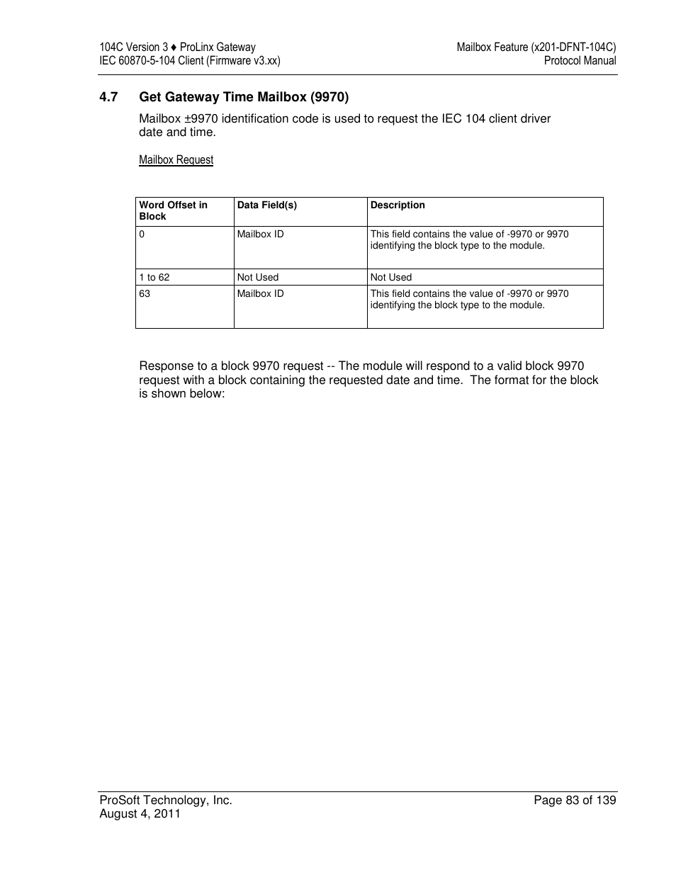 ProSoft Technology 5201-DFNT-104C User Manual | Page 83 / 139