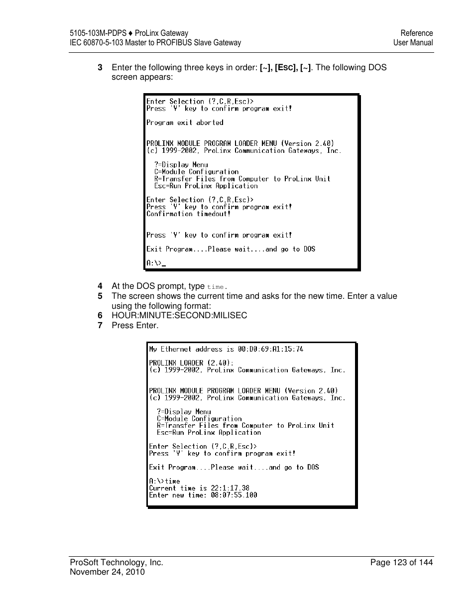 ProSoft Technology 5105-103M-PDPS User Manual | Page 123 / 144