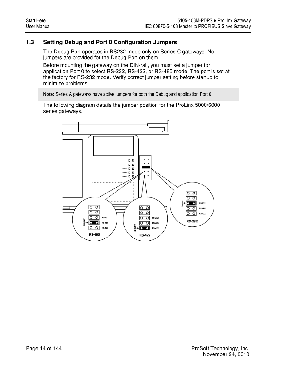 ProSoft Technology 5105-103M-PDPS User Manual | Page 14 / 144