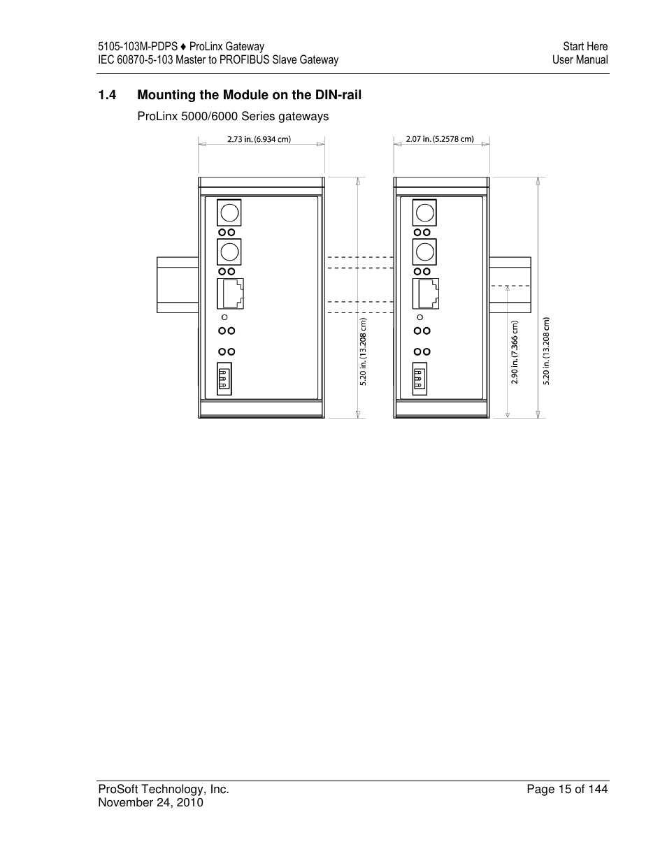 ProSoft Technology 5105-103M-PDPS User Manual | Page 15 / 144