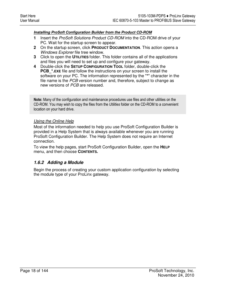 ProSoft Technology 5105-103M-PDPS User Manual | Page 18 / 144