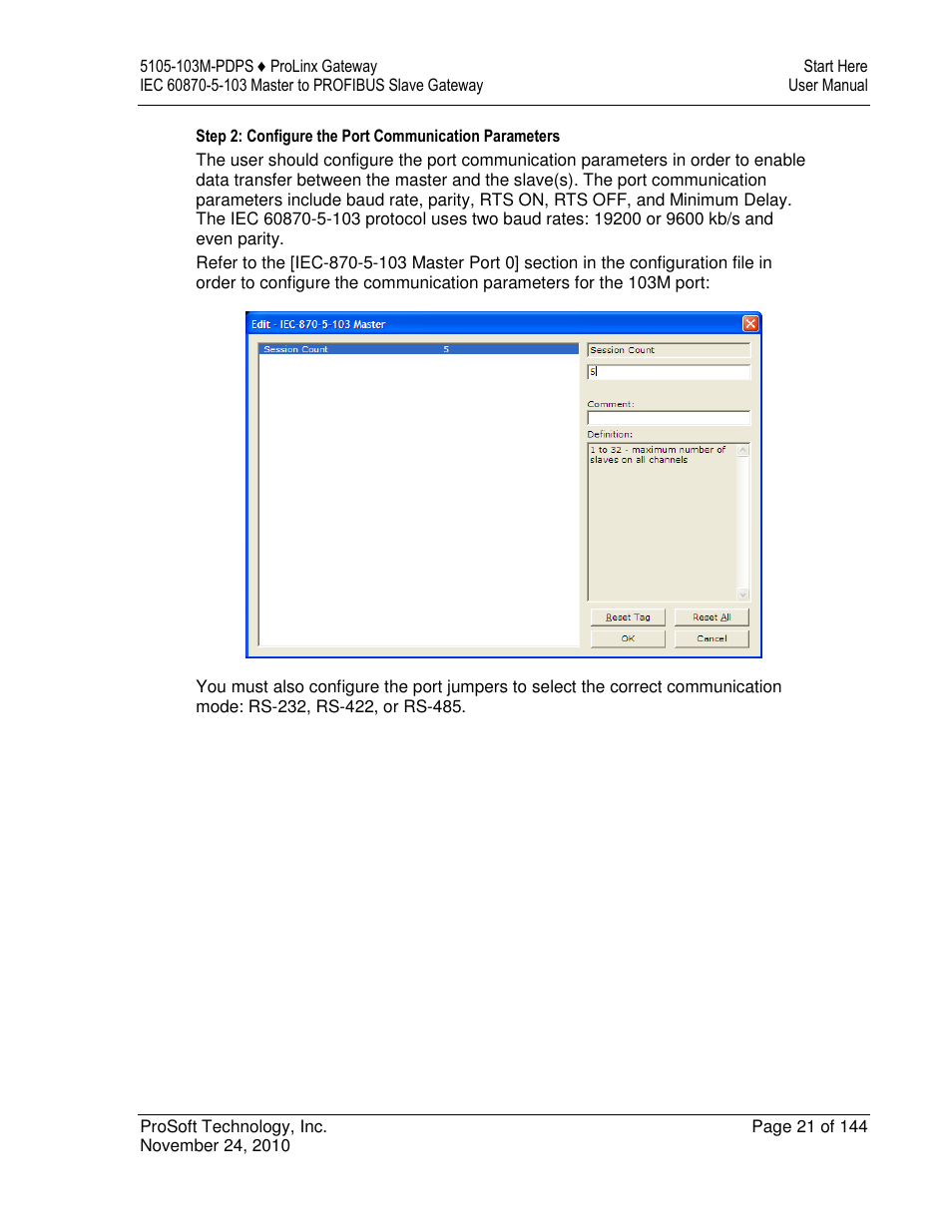ProSoft Technology 5105-103M-PDPS User Manual | Page 21 / 144