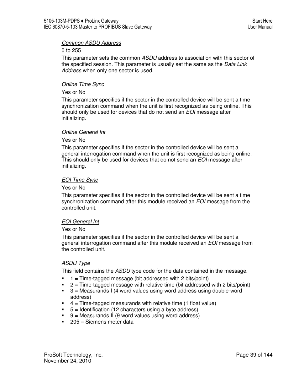 ProSoft Technology 5105-103M-PDPS User Manual | Page 39 / 144