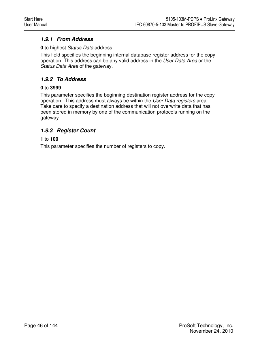 ProSoft Technology 5105-103M-PDPS User Manual | Page 46 / 144