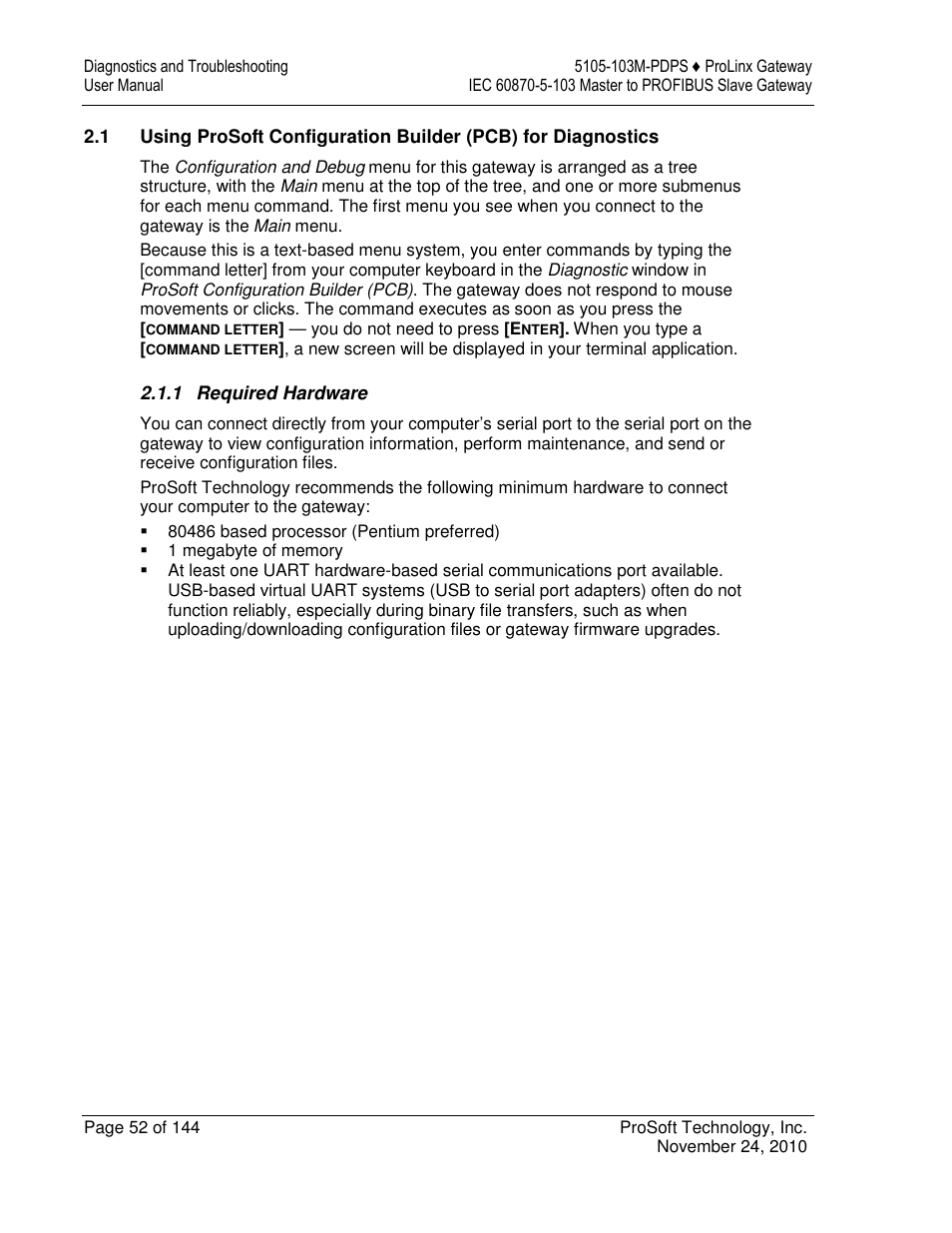 ProSoft Technology 5105-103M-PDPS User Manual | Page 52 / 144