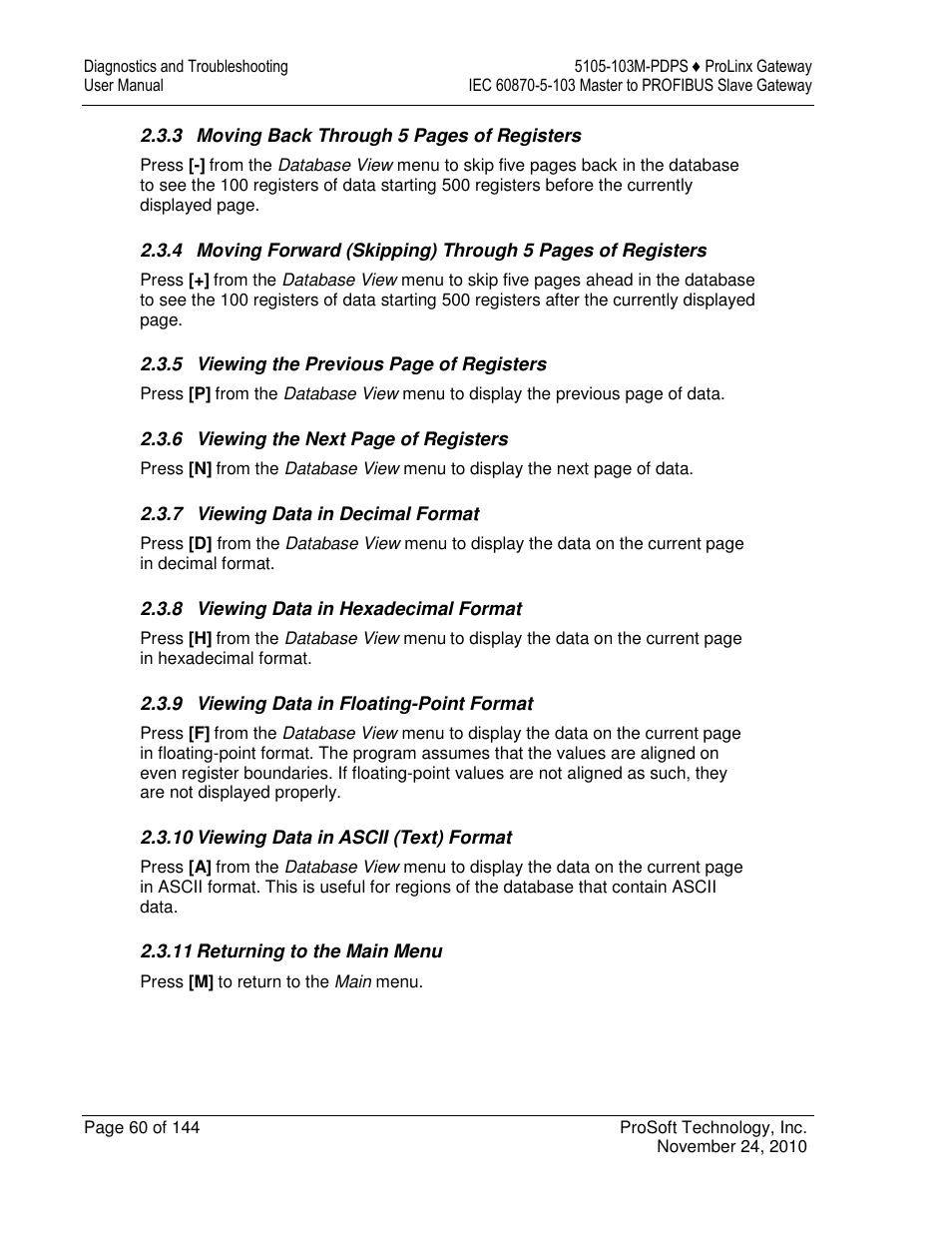 ProSoft Technology 5105-103M-PDPS User Manual | Page 60 / 144
