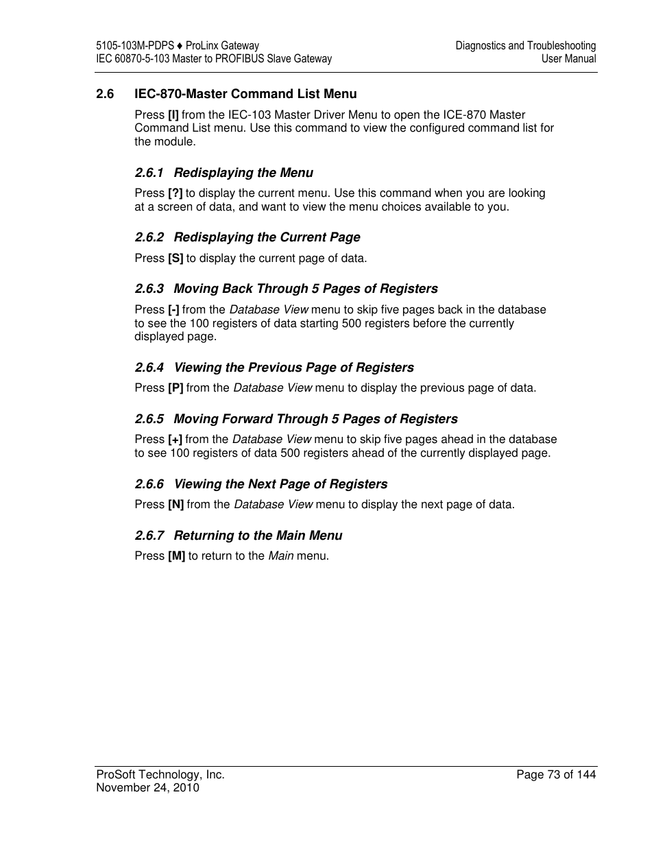 ProSoft Technology 5105-103M-PDPS User Manual | Page 73 / 144
