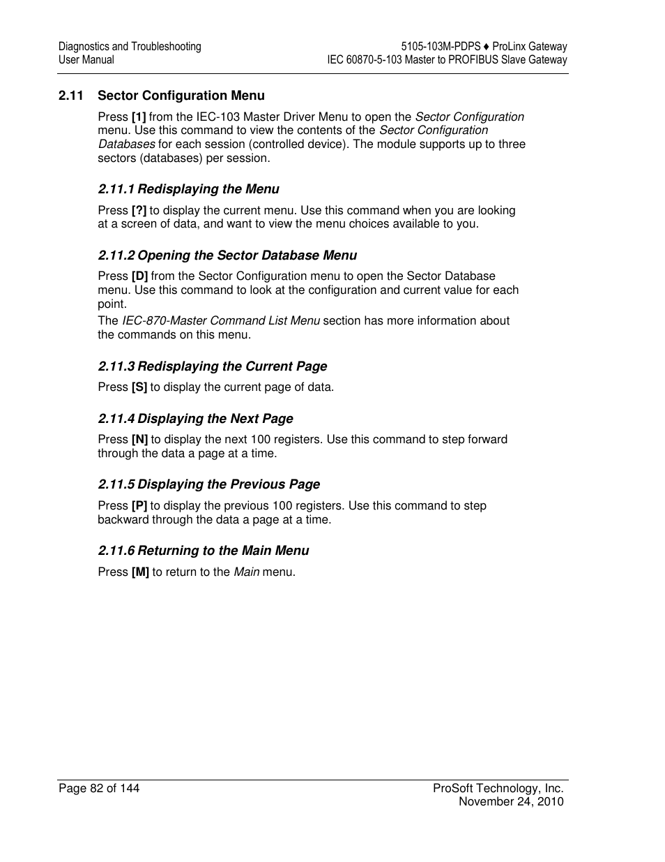 ProSoft Technology 5105-103M-PDPS User Manual | Page 82 / 144