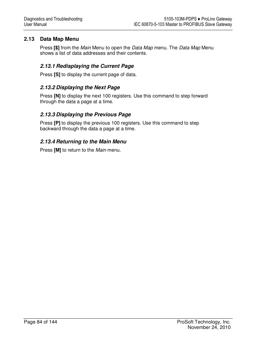 ProSoft Technology 5105-103M-PDPS User Manual | Page 84 / 144
