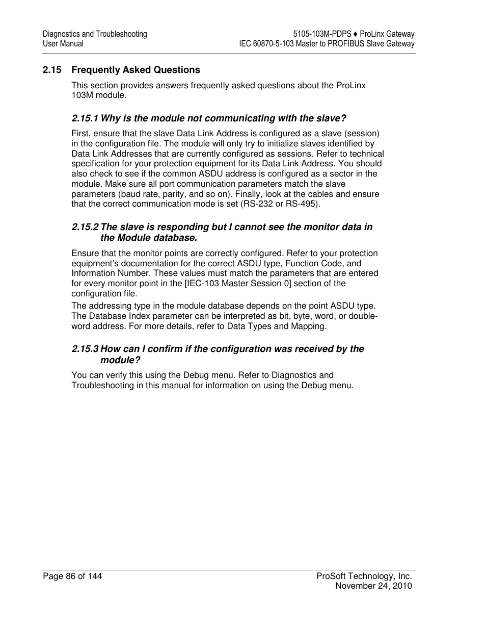 ProSoft Technology 5105-103M-PDPS User Manual | Page 86 / 144