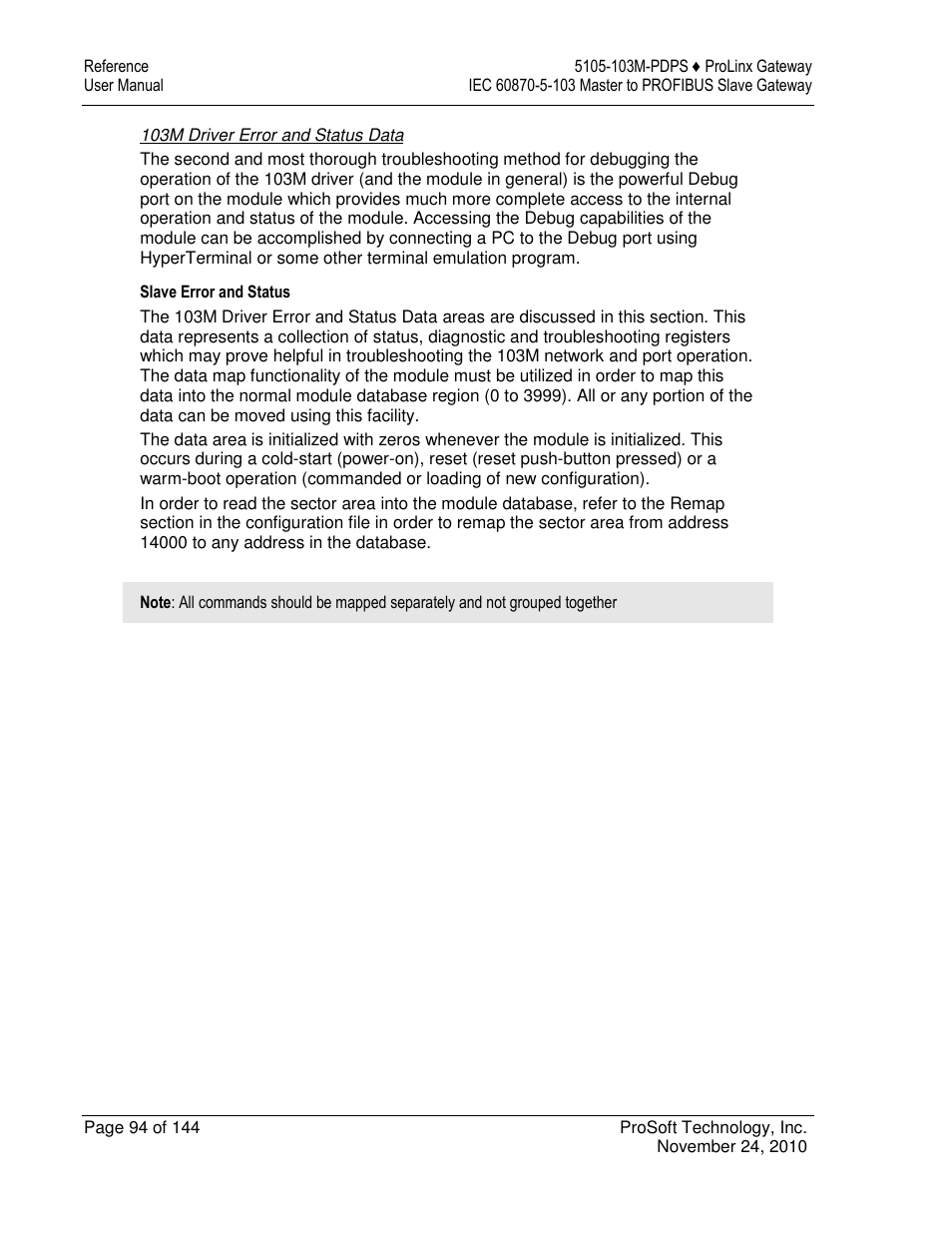 ProSoft Technology 5105-103M-PDPS User Manual | Page 94 / 144