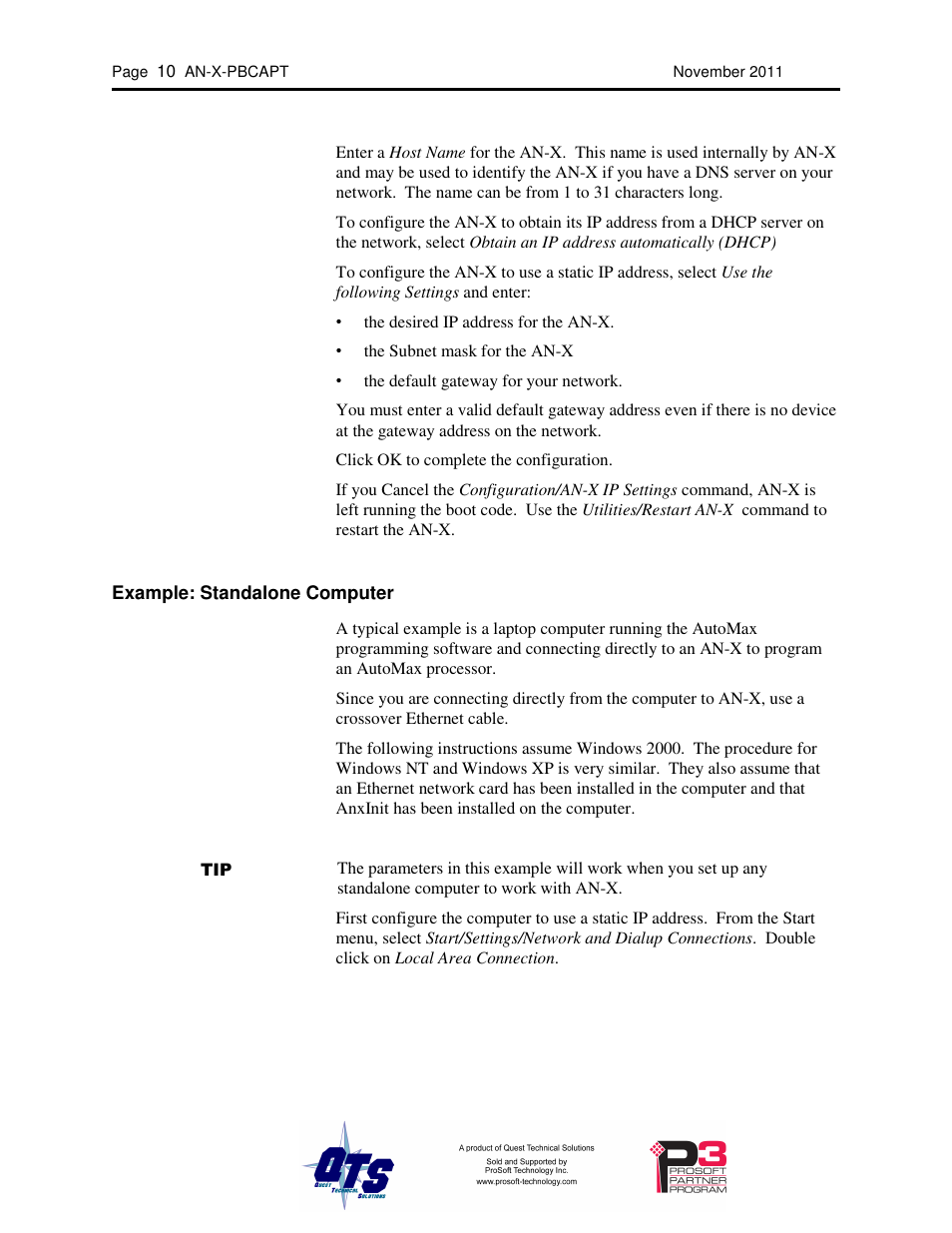 ProSoft Technology AN-X-PB User Manual | Page 14 / 61