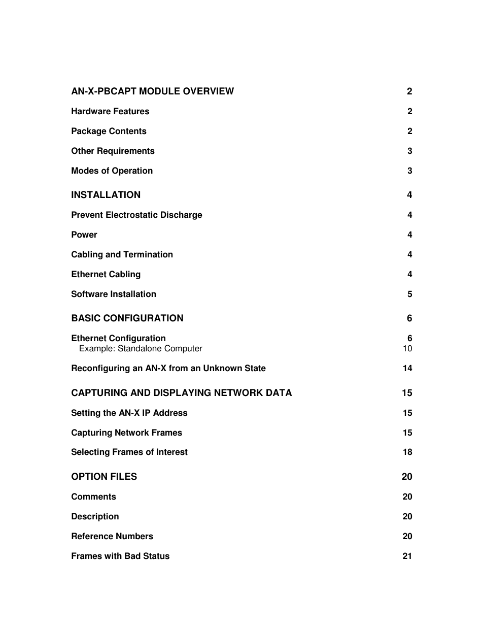 ProSoft Technology AN-X-PB User Manual | Page 3 / 61
