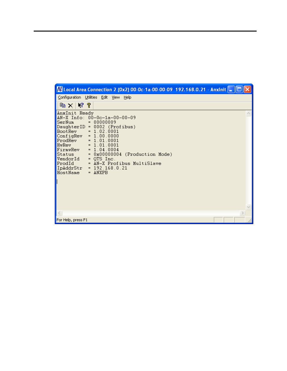 Anxinit log, Locating available an-x modules | ProSoft Technology AN-X-PB User Manual | Page 53 / 79