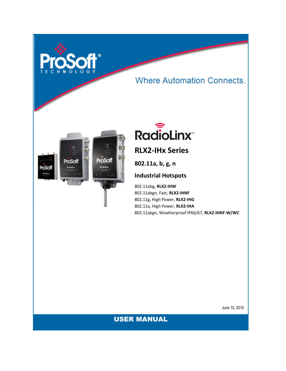 ProSoft Technology RLX2-IHNF-WC User Manual | 212 pages